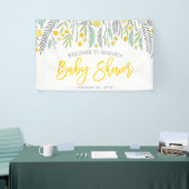 Sweet Sprigs Neutral Baby Shower Signature-Zeichen Banner (Messeveranstaltung)