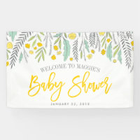Sweet Sprigs Neutral Baby Shower Signature-Zeichen