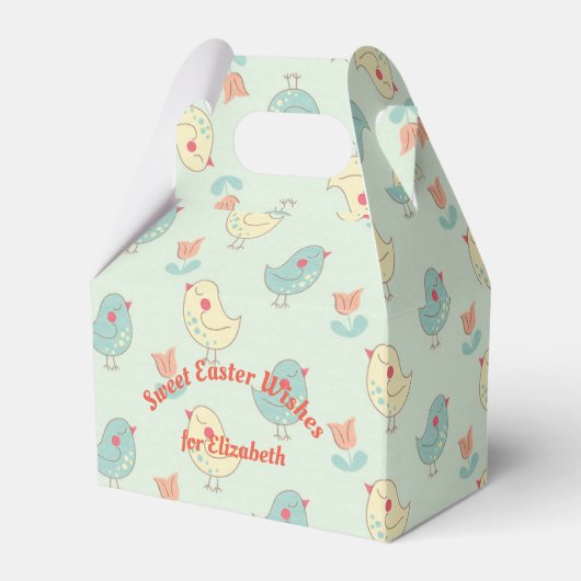 Sweet Spring Birdies Gable Favor Box Geschenkschachtel (Vorderseite)