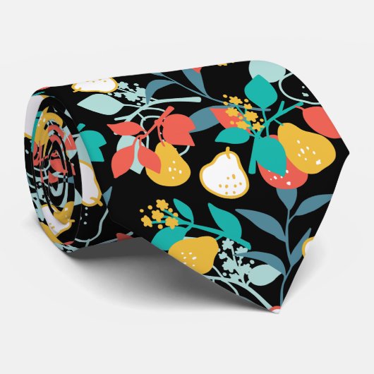 Sweet Spring Birne Fruit Pattern Neck Tie Krawatte (Gerollt)