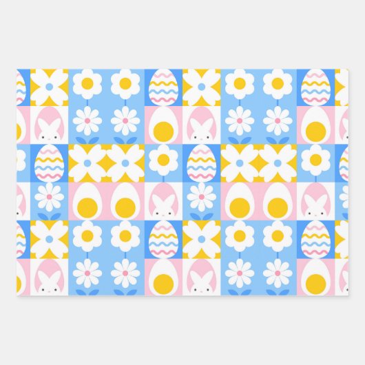 Sweet Spring Easter Patchwork  Geschenkpapier Set (Vorderseite 3)