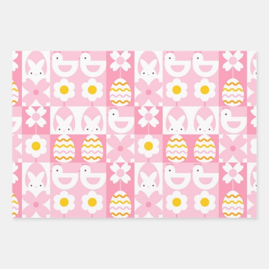 Sweet Spring Easter Patchwork  Geschenkpapier Set (Vorderseite 2)