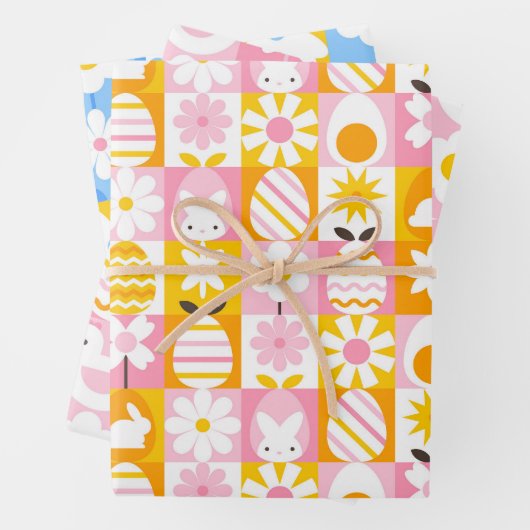 Sweet Spring Easter Patchwork  Geschenkpapier Set (Beispiel)