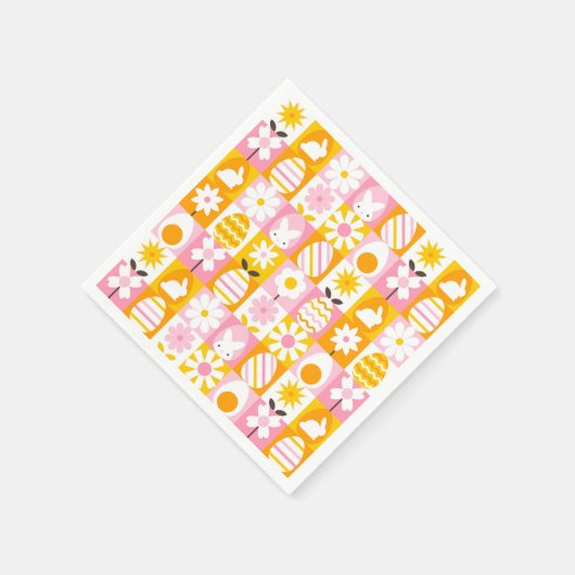 Sweet Spring Easter Patchwork  Serviette (Ecke)