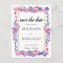 Sweet Spring Floral Epic Save the Date Abstrakt Postkarte