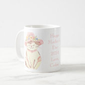 Sweet Spring Oma Cat Kitten Personalisiert Kaffeetasse (Vorderseite Links)