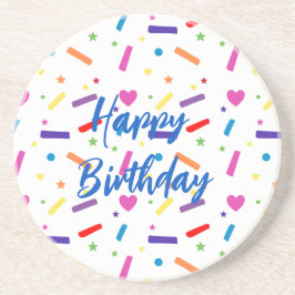 Sweet Sprinkle Birthday Party Theme Getränkeuntersetzer