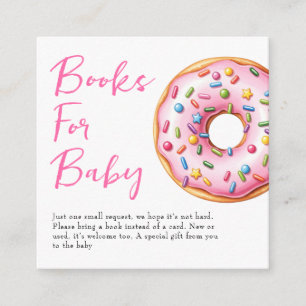 Sweet Sprinkle Donuts Baby Shower Books anfordern Begleitkarte