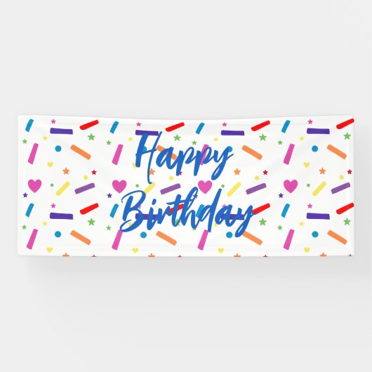 Sweet Sprinkle Geburtstagsparty Thema Banner (Horizontal)