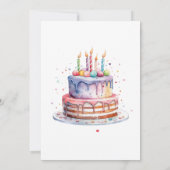 Sweet Sprinkle Kindergeburtstag Party Foto Einladung (Rückseite)