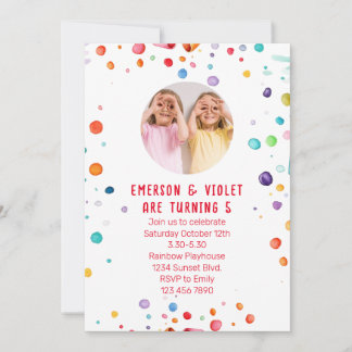 Sweet Sprinkle Kindergeburtstag Party Foto Einladung