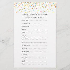 Sweet Sprinkles Baby Word Scramble Game