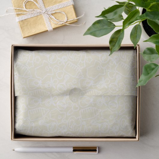 Sweet Sprinkles Gelb Seidenpapier (Geschenk)