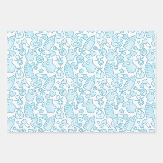Sweet Sprinkles Ombre Blue Geschenkpapier Set (Vorderseite 3)