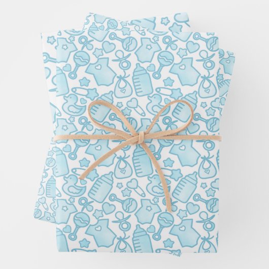 Sweet Sprinkles Ombre Blue Geschenkpapier Set (Beispiel)