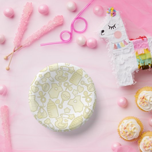 Sweet Sprinkles Ombre Gelb Pappteller (Party)