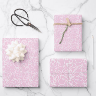 Sweet Sprinkles Pink Geschenkpapier Set