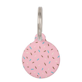 Sweet Sprinkles Small Pet ID Tag (Strawberry Pink) Haustiermarke