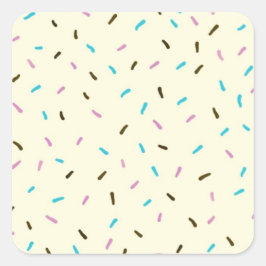 Sweet Sprinkles Square Stickers (Vanilla Cream)