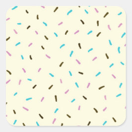 Sweet Sprinkles Square Stickers (Vanilla Cream)