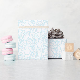 Sweet Sprinkles White Blue Geschenkpapier