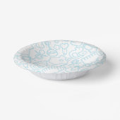 Sweet Sprinkles White Blue Pappteller (Gewinkelt)