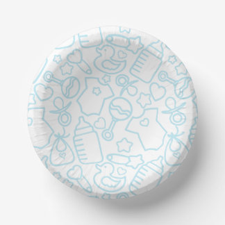 Sweet Sprinkles White Blue Pappteller