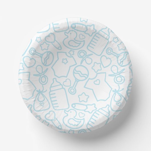 Sweet Sprinkles White Blue Pappteller (Vorderseite)