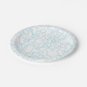 Sweet Sprinkles White Blue Pappteller (Schrägansicht)