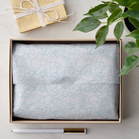 Sweet Sprinkles White Blue Seidenpapier (Geschenk)