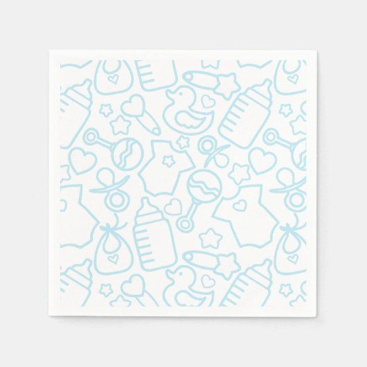 Sweet Sprinkles White Blue Serviette (Vorderseite)