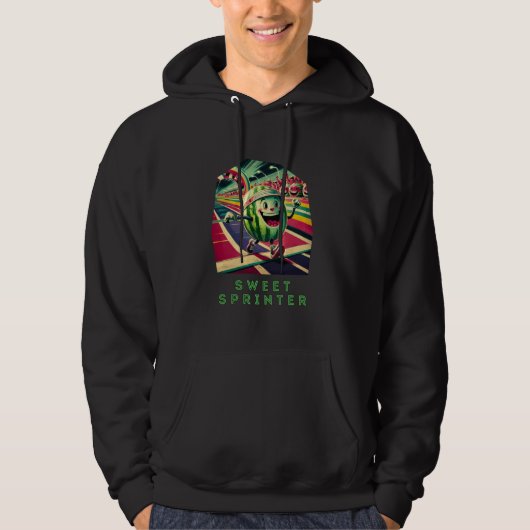 Sweet Sprinter Cut Cartoon Runner Watermelon Hoodie (Vorderseite)
