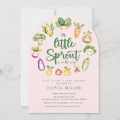 Sweet Sprout Baby Dusche Einladung (Vorderseite)