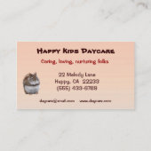 Sweet Squirrel Daycare Visitenkarte (Rückseite)