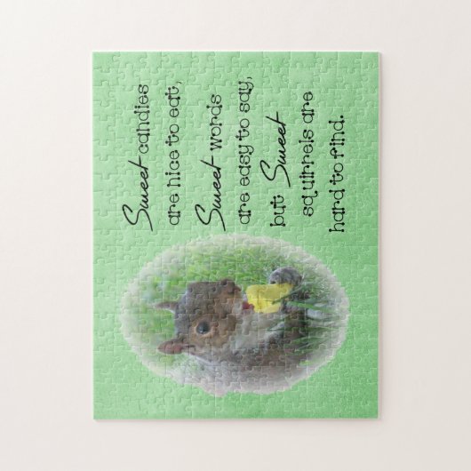 Sweet Squirrel Zitat Foto Jigsaw Puzzle (Vertikal)