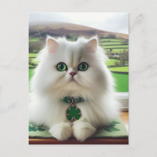 Sweet St. Patricks Day Cat Postkarte (Vorderseite)