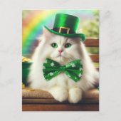 Sweet St. Patricks Day Niedlich Cat Postkarte (Vorderseite)