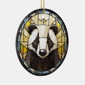 Sweet Stached Glass Badger Keramik Ornament (Rechts)