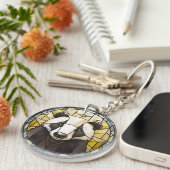 Sweet Stached Glass Badger Schlüsselanhänger (Vorderseite rechts)