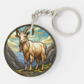 Sweet Stached Glass Billy Goat Schlüsselanhänger (Rückseite)