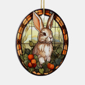 Sweet Stached Glass Bunny Rabbit Keramik Ornament (Rechts)