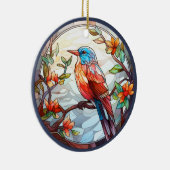 Sweet Stached Glass Kingfisher Keramik Ornament (Rechts)