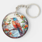 Sweet Stached Glass Kingfisher Schlüsselanhänger (Rückseite)
