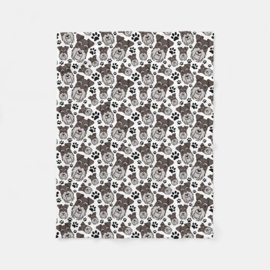 Sweet Standard Schnauzer Miniatur Pet Welpen Hund Fleecedecke (Vorderseite)