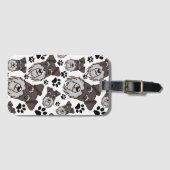 Sweet Standard Schnauzer Miniatur Pet Welpen Hund Gepäckanhänger (Vorderseite (Horizontal))