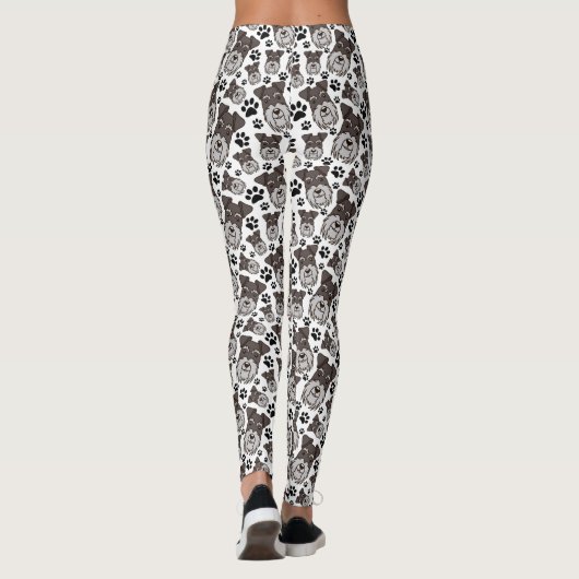 Sweet Standard Schnauzer Miniatur Pet Welpen Hund Leggings (Rückseite)