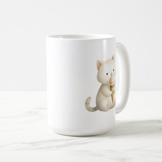 Sweet Start Coffee Tasse Kitty Cat mit Eis Creme (VorderseiteRechts)