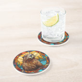 Sweet Stated Glass Beaver Getränkeuntersetzer (Seite)
