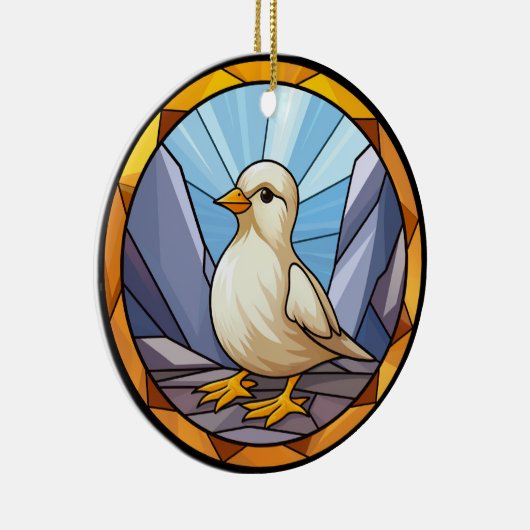 Sweet Stated Glass Dog Baby Chick Keramik Ornament (Rechts)