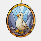 Sweet Stated Glass Dog Baby Chick Keramik Ornament (Links)